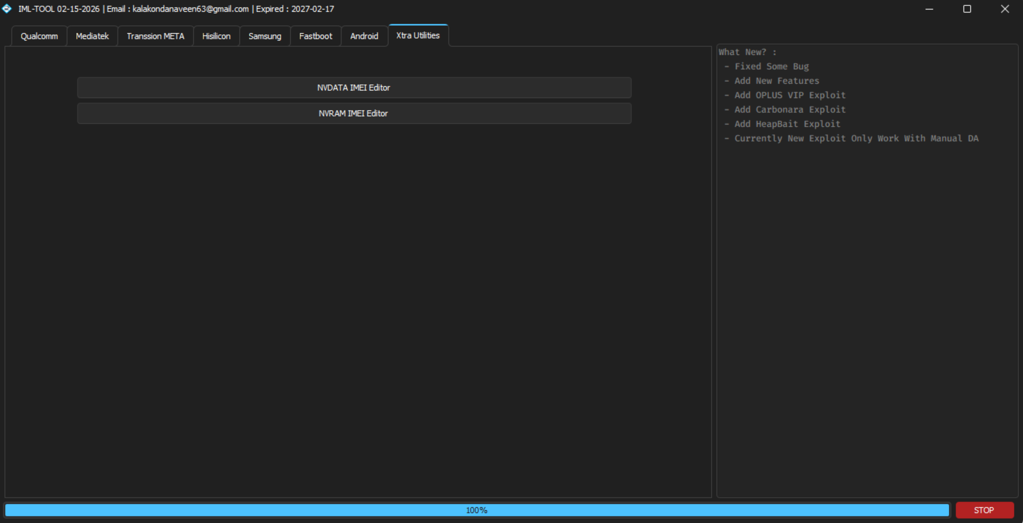 IML TOOL FOR NV DATA EDIT